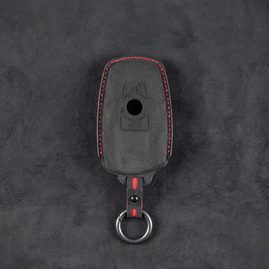 BMW Hand-Stitched Alcantara Key Fob Cover – Standard Smart Fob - Dark Charcoal