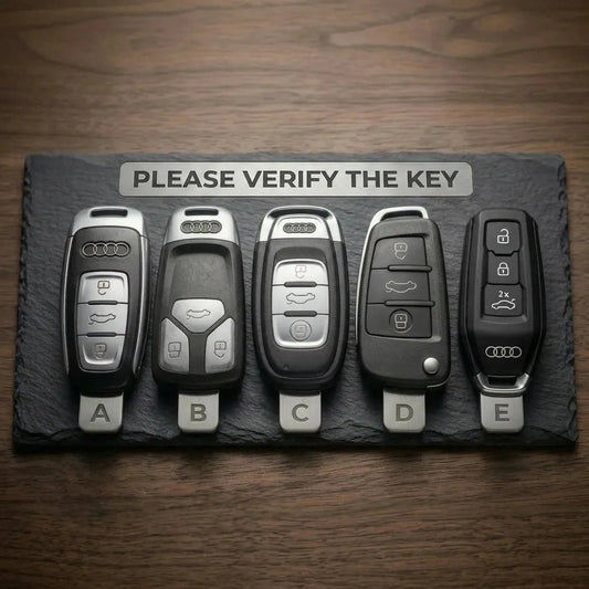 Audi Hand - Stitched Alcantara Key Fob Cover – All Types - A