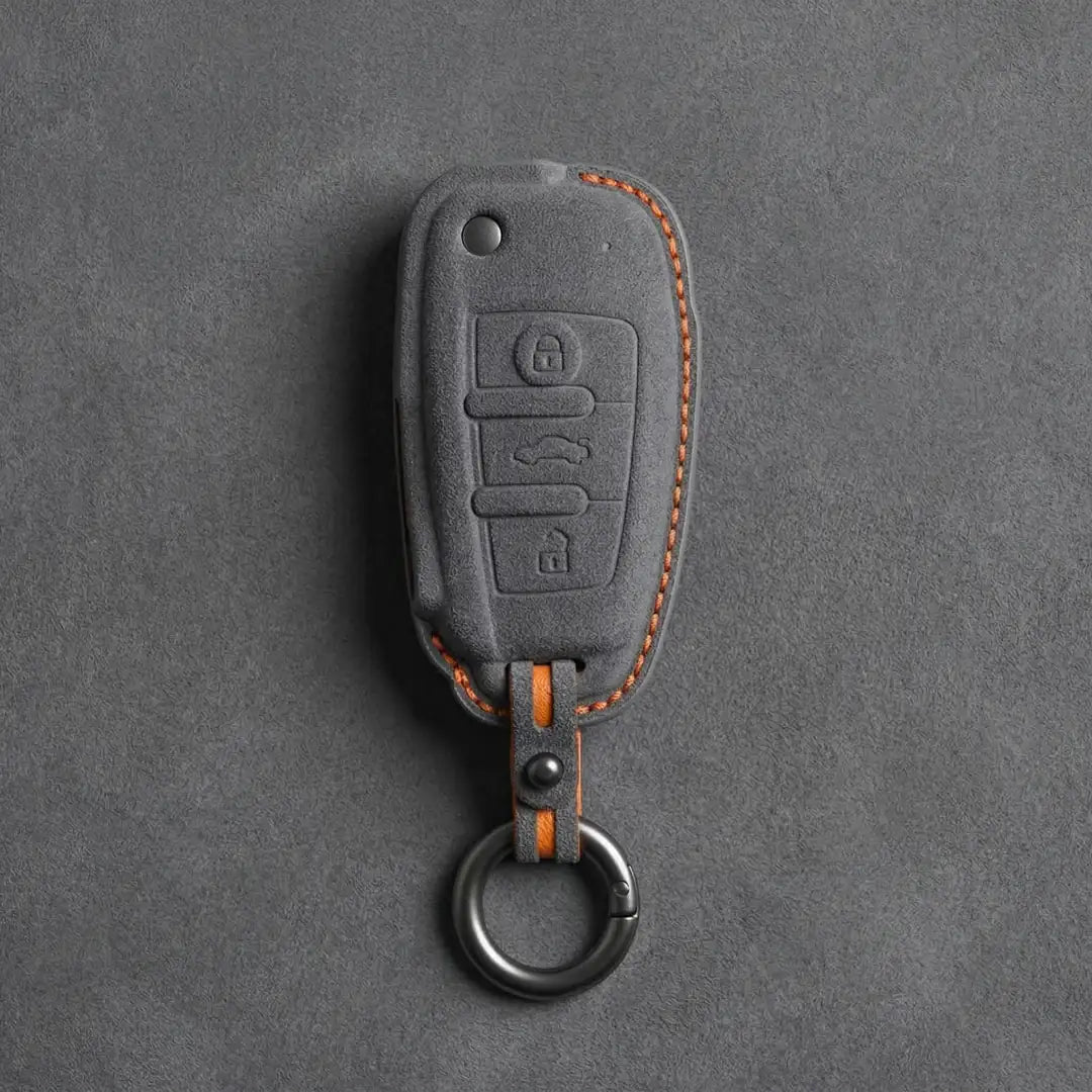 Audi Hand - Stitched Alcantara Key Fob Cover – All Types - D