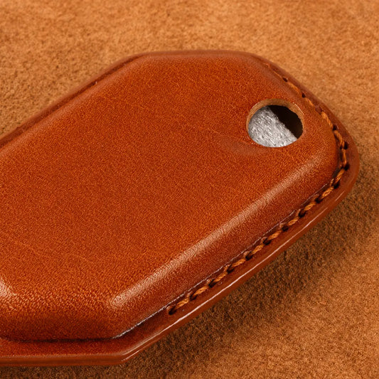BMW Vintage Leather Key Fob Case Motorrad Back Side
