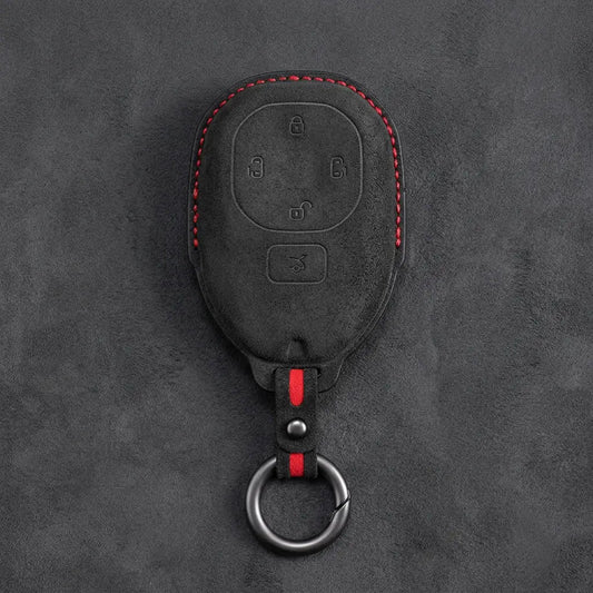 GAC Hand-Stitched Alcantara Key Fob Cover – Dual Sliding Doors - Dark Charcoal