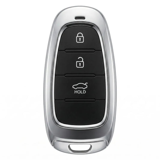 Hyundai Hand - Stitched Alcantara Key Fob Cover – Teardrop 3 - Button - Dark charcoal