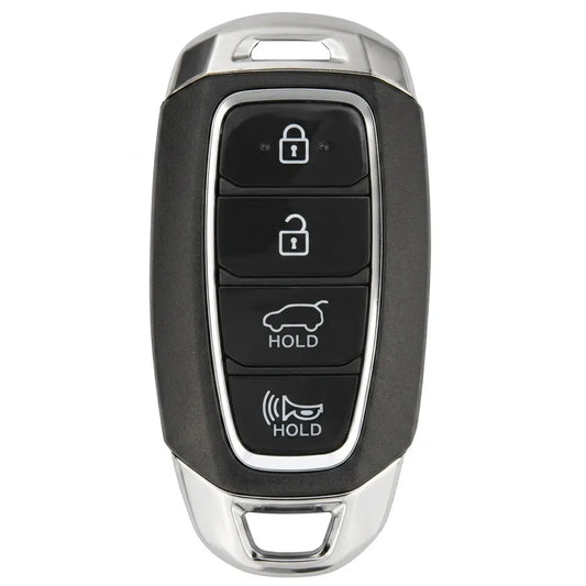 Hyundai Key Fob Cover – Silver Cap 4-Button