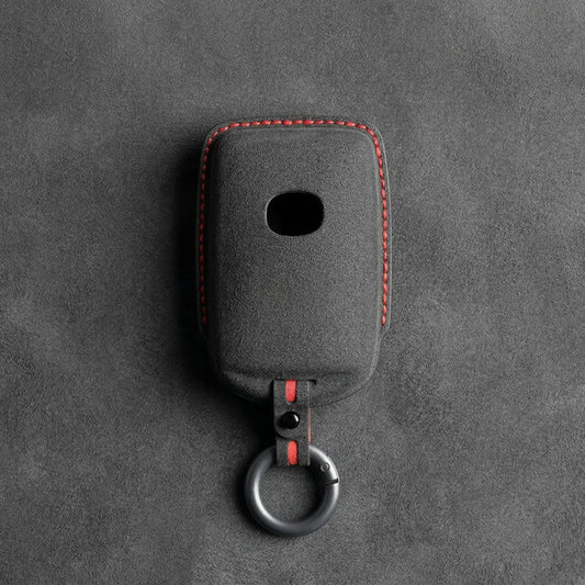 Mazda Hand - Stitched Alcantara Key Fob Cover – Side - Button Series - A