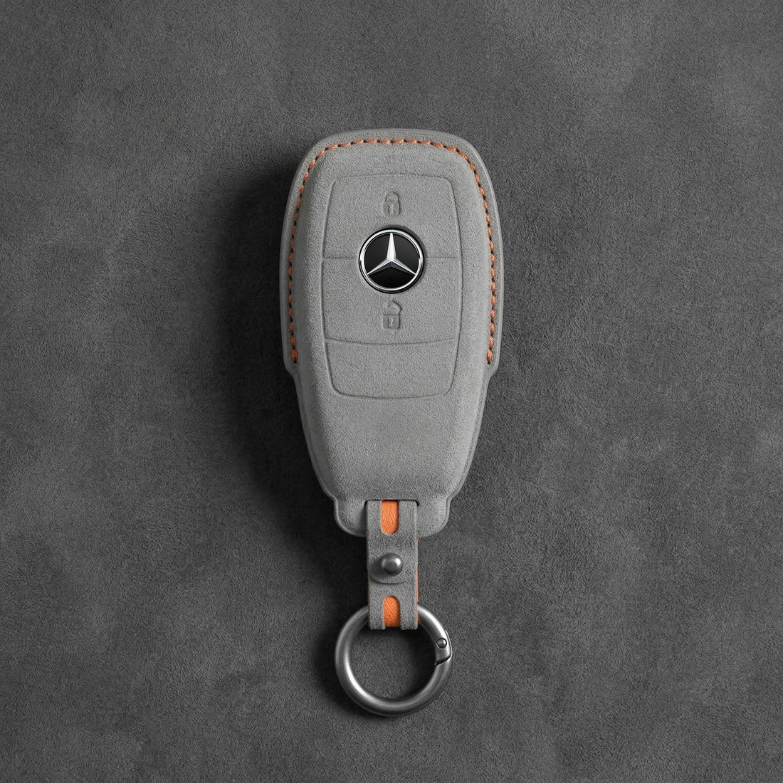 Mercedes - Benz Alcantara Key Fob – Contemporary 2 - Button - Dark gray