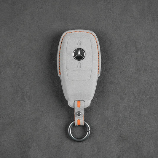 Mercedes - Benz Alcantara Key Fob – Contemporary 2 - Button - White