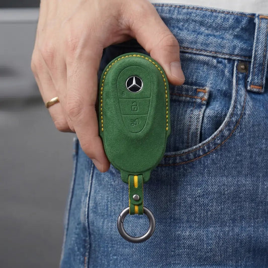 Mercedes - Benz Alcantara Key Fob – Contemporary 3 - Button - Grass green