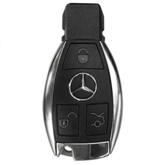 Mercedes - Benz Alcantara Key Fob Cover – Ignition Insert Style - White
