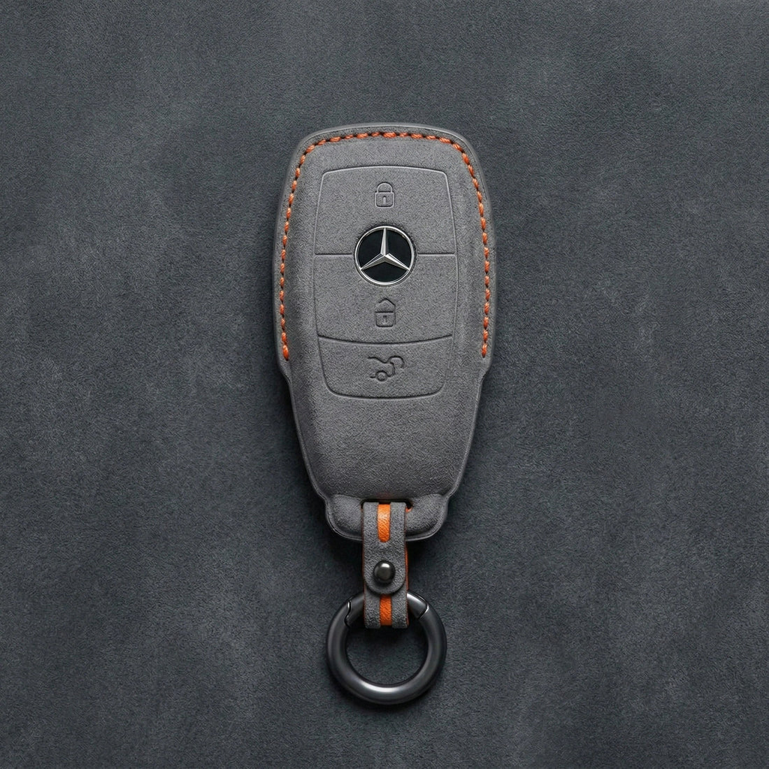 Mercedes - Benz Alcantara Key Fob - Teardrop - Dark gray