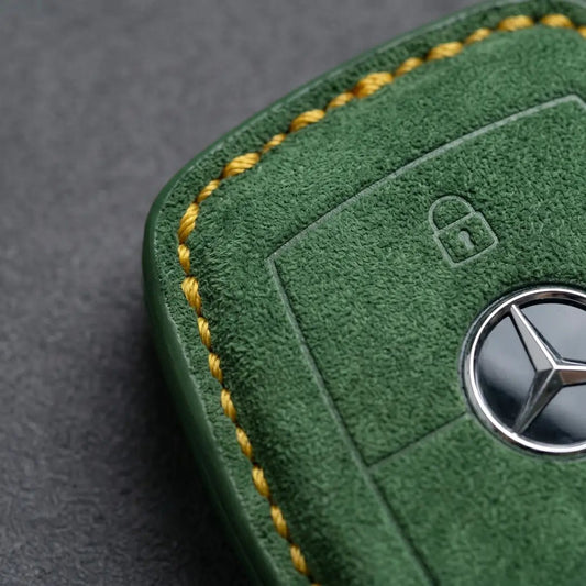 Mercedes - Benz Alcantara Key Fob - Teardrop - Grass green