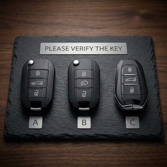 Peugeot Hand - Stitched Alcantara Key Fob Cover - All Types - A