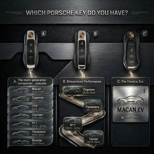 Porsche Hand - Stitched Alcantara Key Fob Cover - All types - A