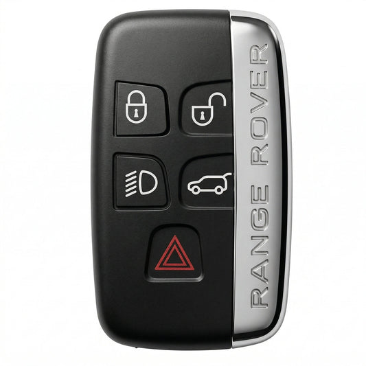 Range Rover Hand - Stitched Alcantara Key Fob Cover - Block 5 - Button - Dark charcoal