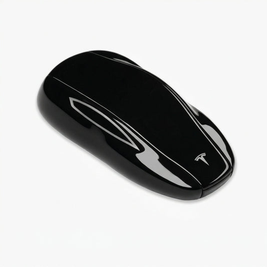 Tesla Hand - Stitched Alcantara Key Fob Cover - Model Y/3 - Dark charcoal