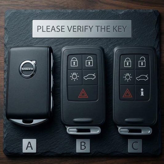 Volvo Hand - Stitched Alcantara Key Fob Cover - All Types - A