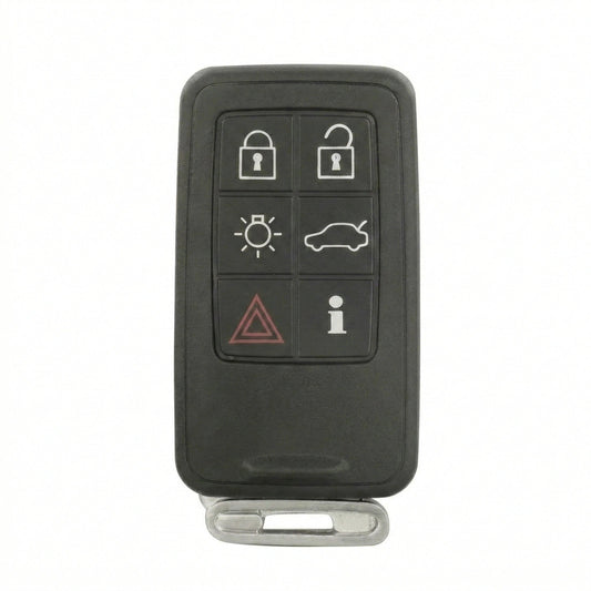 Volvo Hand - Stitched Alcantara Key Fob Cover - Rectangular 6 - Button Block - White
