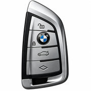Original BMW wide-slot blade key, silver
