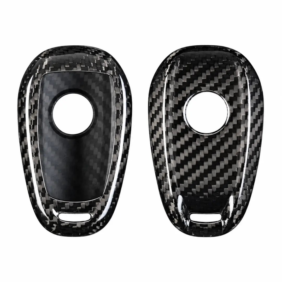 Alfa Romeo Carbon-Schlüsselhülle - Schild-Design, 3 Tasten – Schwarz, ohne Lüftungsschlitze