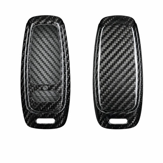 Audi Carbon Key Fob Cover Without Vent Aero 3-button Smart Fob Silver