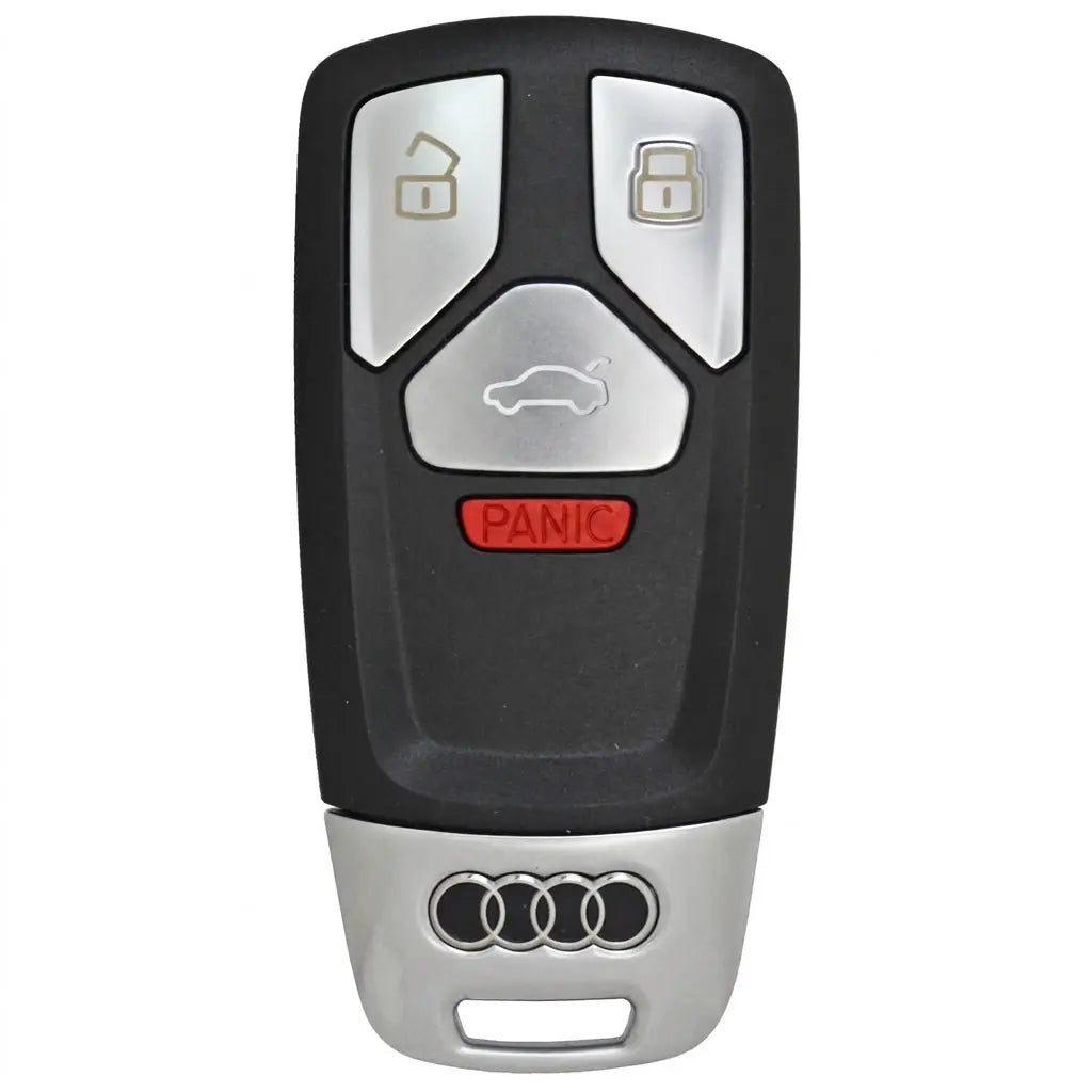Audi Hand-Stitched Alcantara Key Fob Cover - Geometric 4-Button Smart Fob