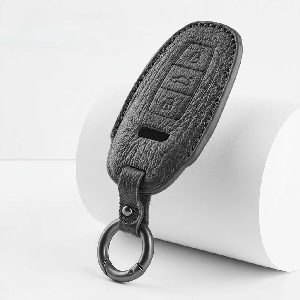 Audi Goatskin Key Fob Cover - Aero 3-Button Smart Fob - Black