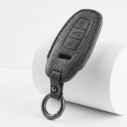 Audi Goatskin Key Fob Cover - Aero 3-Button Smart Fob - Black