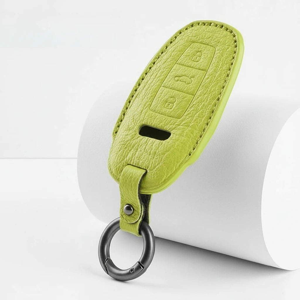 Audi Goatskin Key Fob Cover - Aero 3-Button Smart Fob - Green
