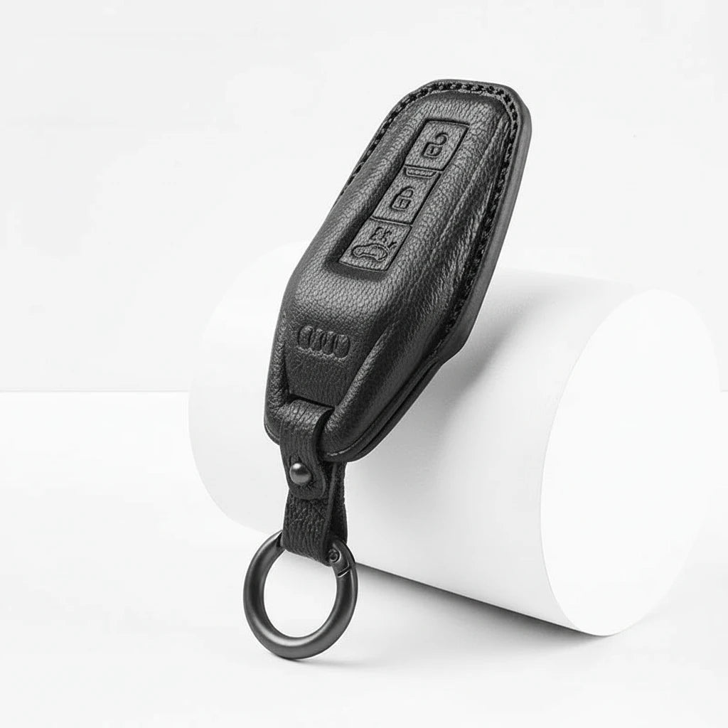 Audi Goatskin Key Fob Cover - Shield Smart Key - Black