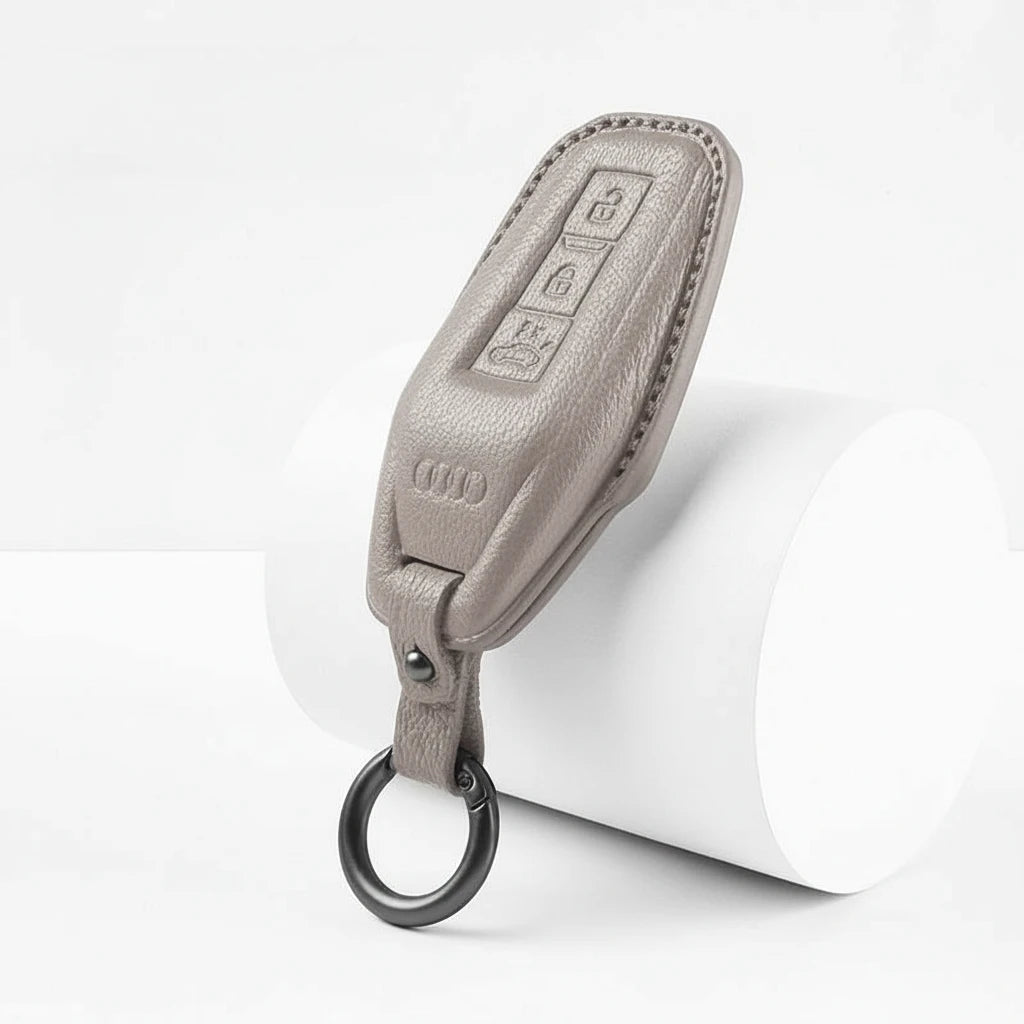 Audi Goatskin Key Fob Cover - Shield Smart Key - Gray