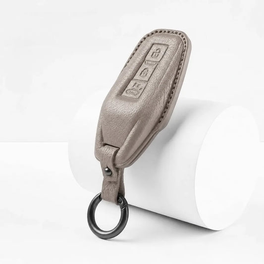 Audi Goatskin Key Fob Cover Shield Smart Key - Gray