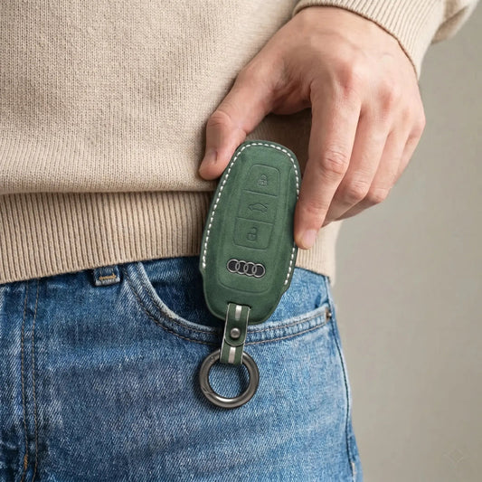 Audi Hand - Stitched Alcantara Key Fob Cover – All Types - A