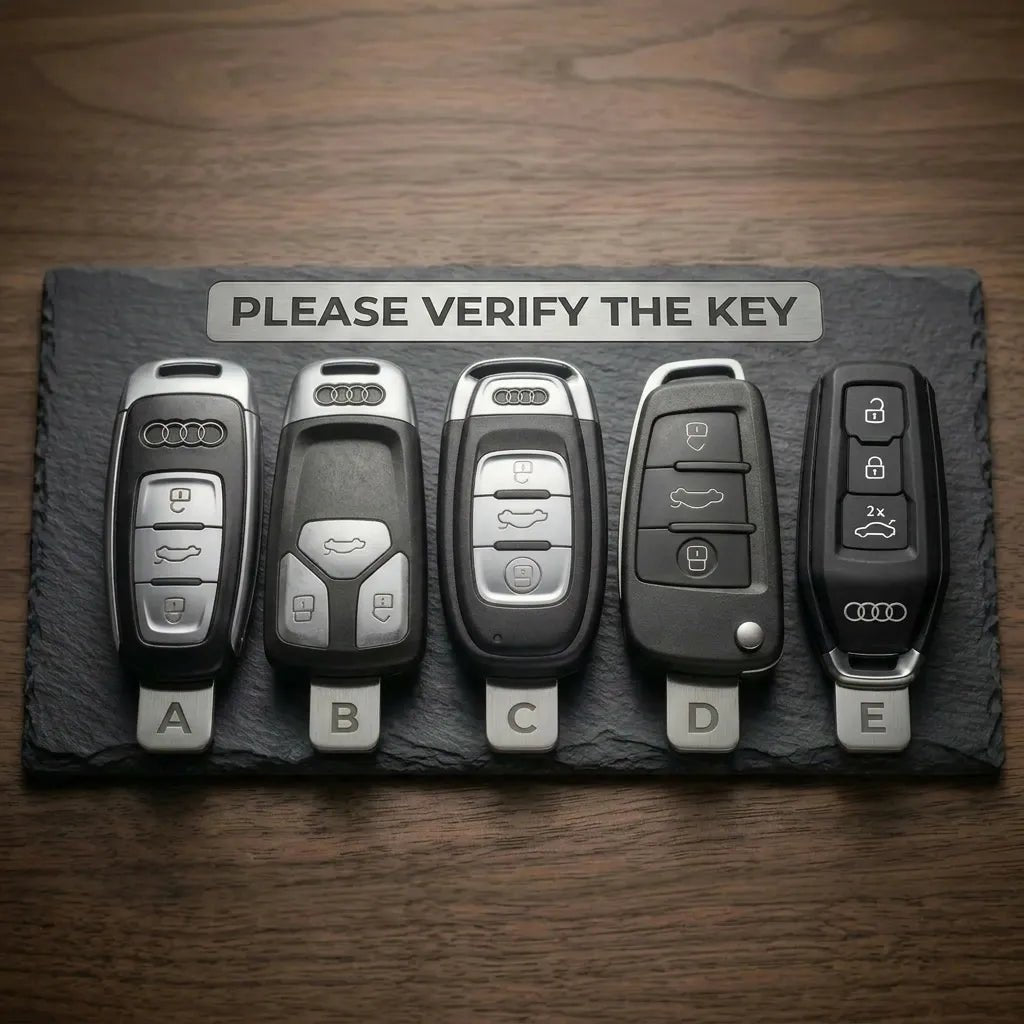 Audi Hand - Stitched Alcantara Key Fob Cover – All Types - A