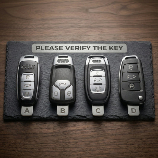 Audi Hand - Stitched Alcantara Key Fob Cover – All Types - A