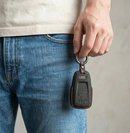 Audi Hand - Stitched Alcantara Key Fob Cover – All Types - B