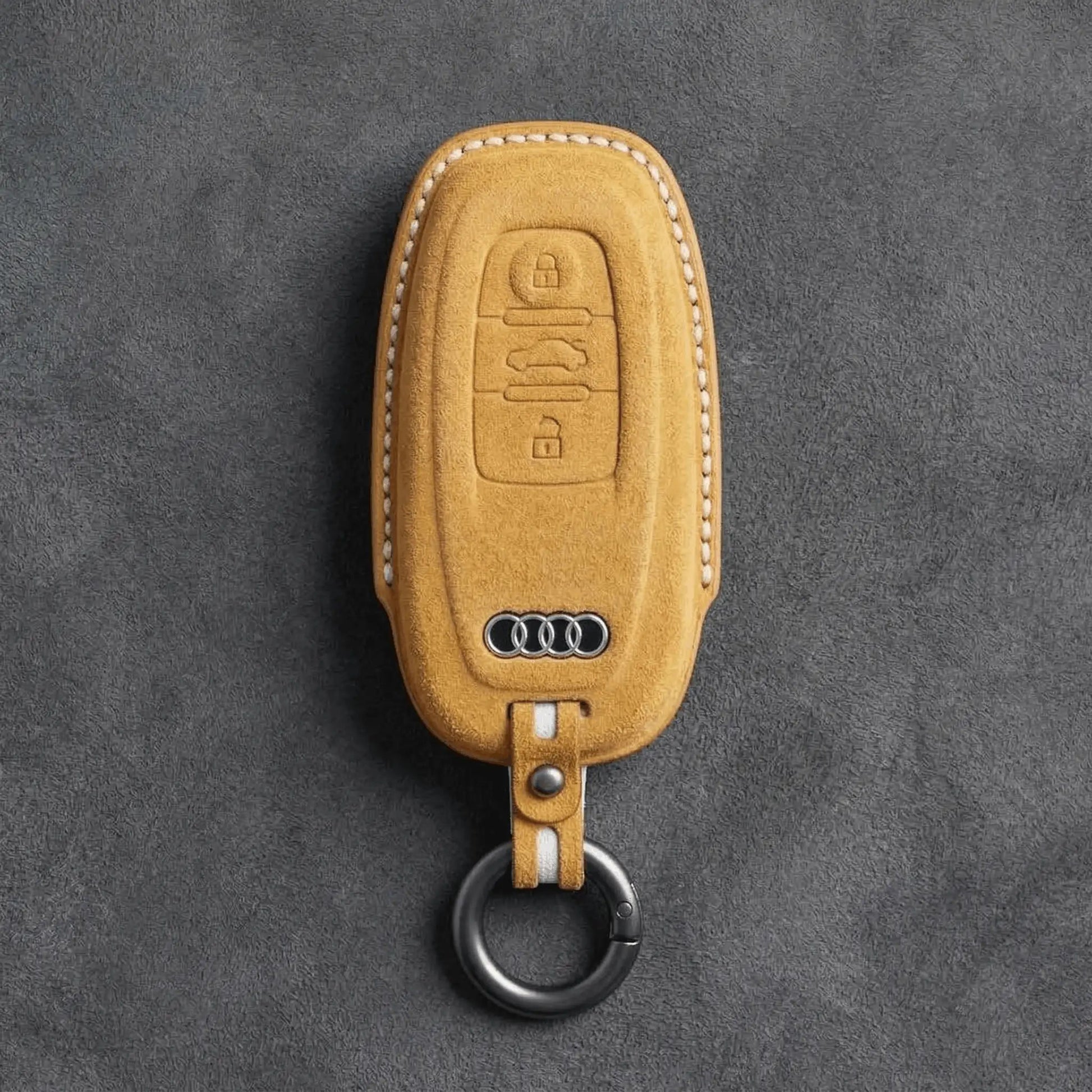Audi Hand - Stitched Alcantara Key Fob Cover – All Types - C