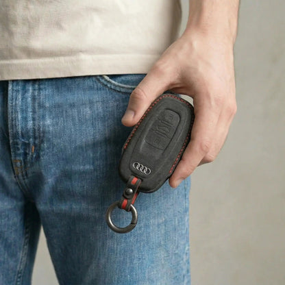 Audi Hand - Stitched Alcantara Key Fob Cover – All Types - C
