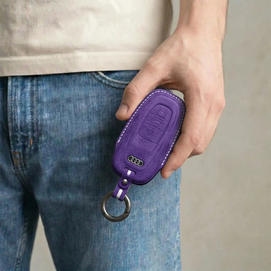 Audi Hand - Stitched Alcantara Key Fob Cover – All Types - C