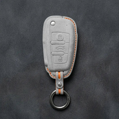 Audi Hand - Stitched Alcantara Key Fob Cover – All Types - D