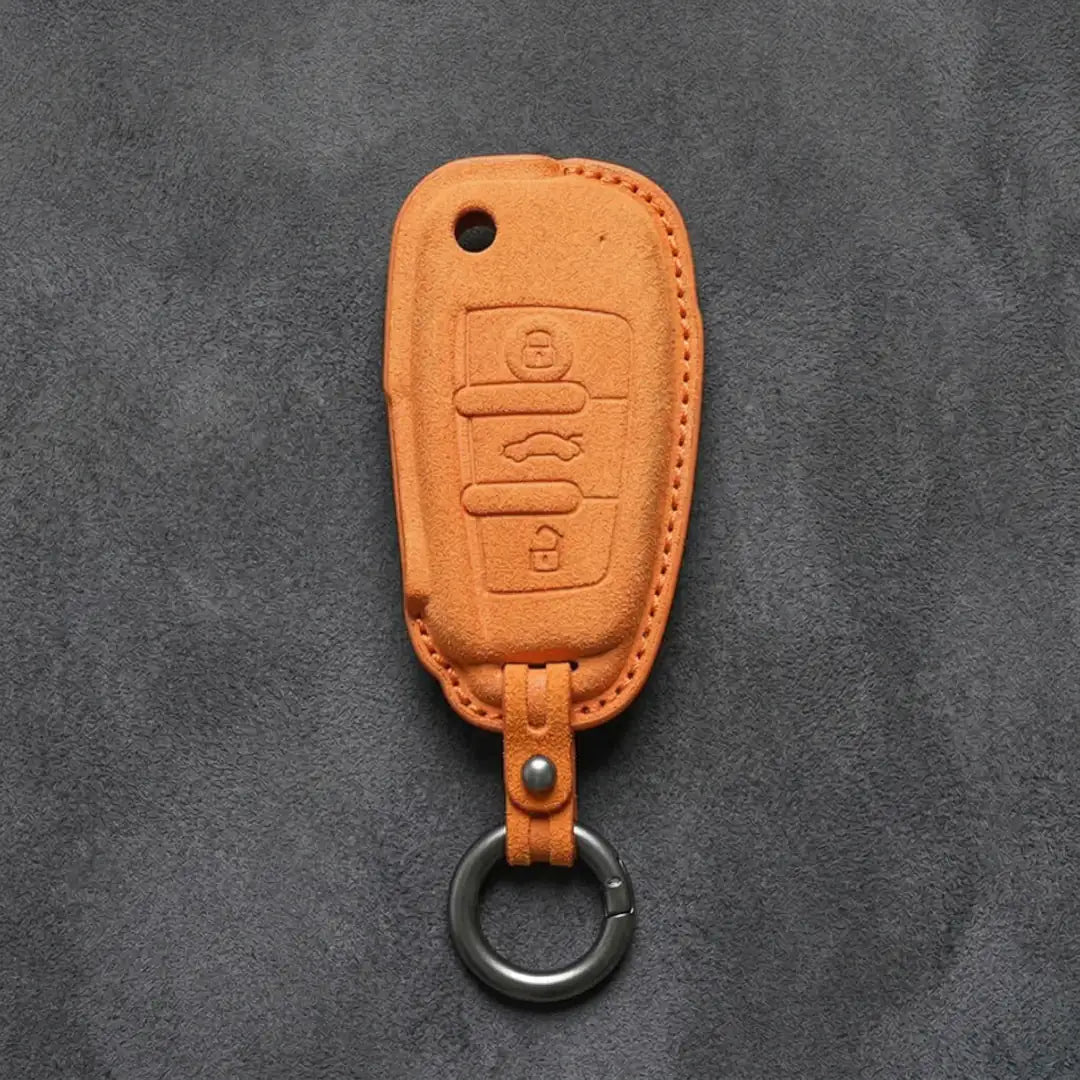 Audi Hand - Stitched Alcantara Key Fob Cover – All Types - D