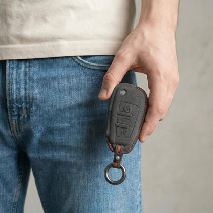 Audi Hand - Stitched Alcantara Key Fob Cover – All Types - D