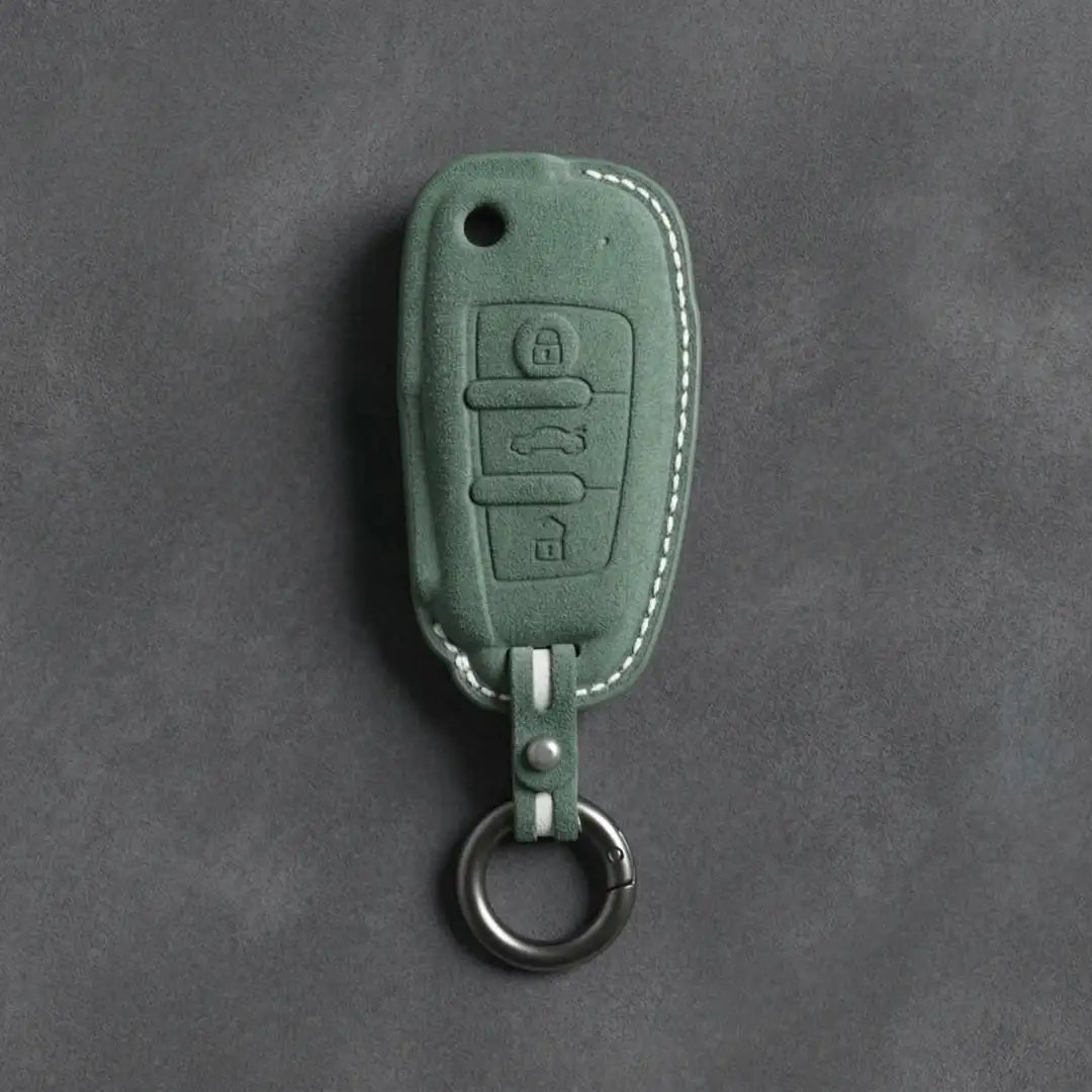 Audi Hand - Stitched Alcantara Key Fob Cover – All Types - D