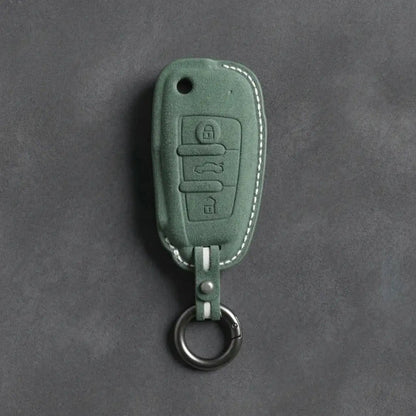 Audi Hand - Stitched Alcantara Key Fob Cover – All Types - D