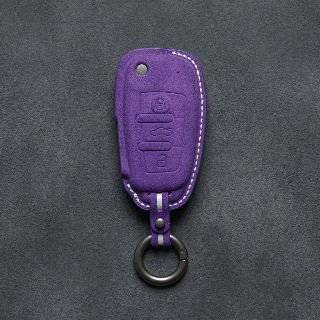 Audi Hand - Stitched Alcantara Key Fob Cover – All Types - D
