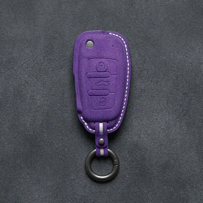 Audi Hand - Stitched Alcantara Key Fob Cover – All Types - D