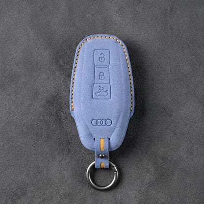 Audi Hand - Stitched Alcantara Key Fob Cover – Shield Smart Key - Cornflower blue