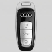 Original Audi 3 button smart key fob with silver top loop