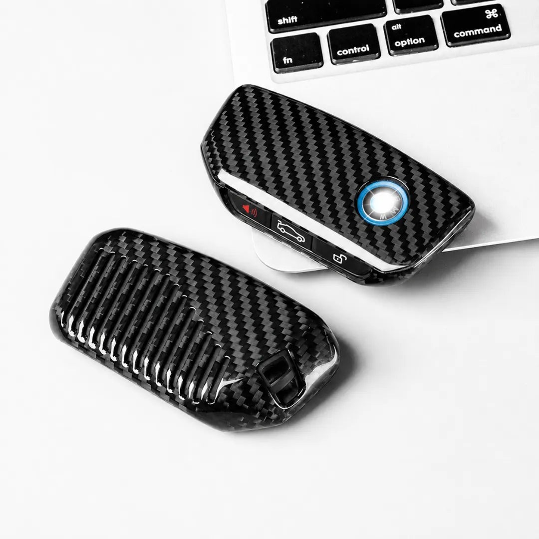 BMW Carbon Key Fob Cover - Side-Button Wedge