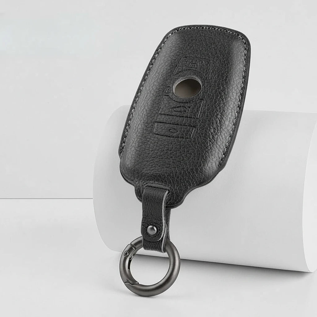 BMW Goatskin Key Fob Cover - Symmetric Smart Fob - Black