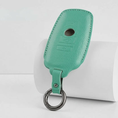 BMW Goatskin Key Fob Cover - Symmetric Smart Fob - Cyan