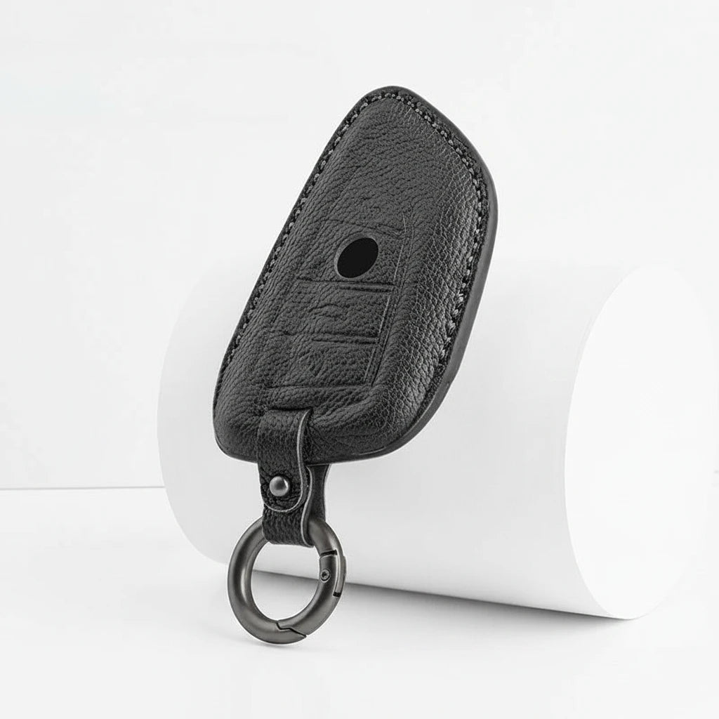 BMW Goatskin Key Fob Cover - Wide-Slot Blade - Black